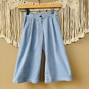 MORLEY girl's blue corded trouser corduroy ribbed wide leg pants D